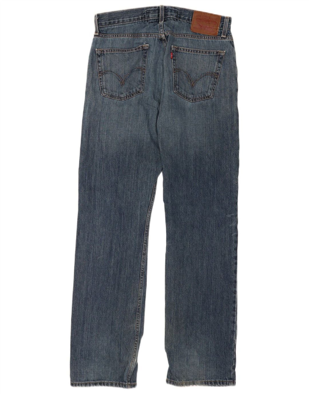 Levi's Herre 514 Distressed Slim Straight Jeans W32 L34 Blå Bomuld