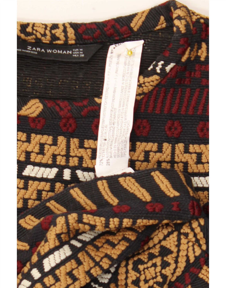 Zara Sweatshirt Jumper UK 14 Medium Flerfarvet stribet polyester