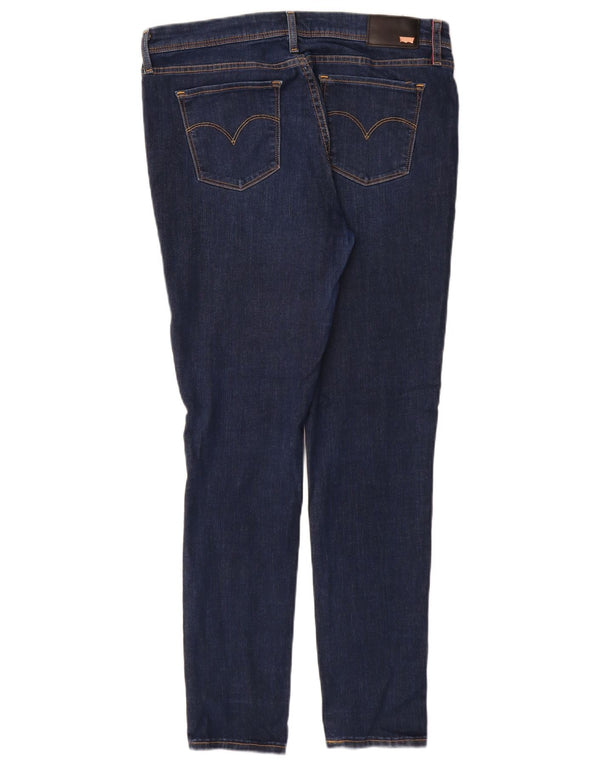 Levi's Dame 711 Skinny Jeans W32 L30 Marineblå Bomuld