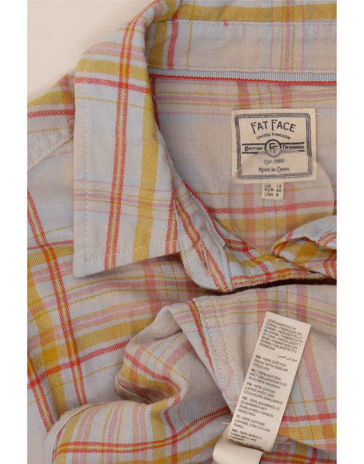 Fat Face Dame Flanell Shirt UK 12 Medium Flerfarvet Ternet bomuld