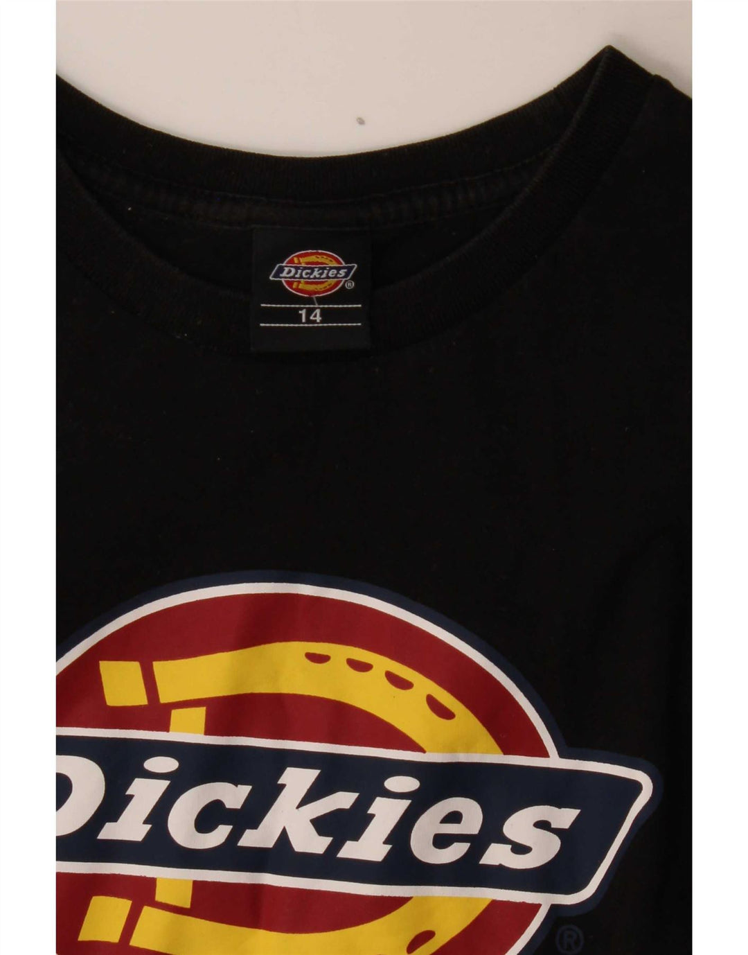 Dickies Grafisk T-Shirt Top UK 14 Medium Sort