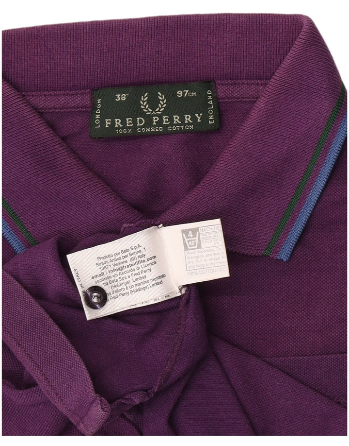 Fred Perry Herre poloskjorte lille lilla stribet bomuld