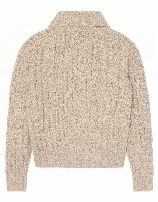 Gap Herre Shawl Neck Jumper Sweater Small Grey Flecked Acryl
