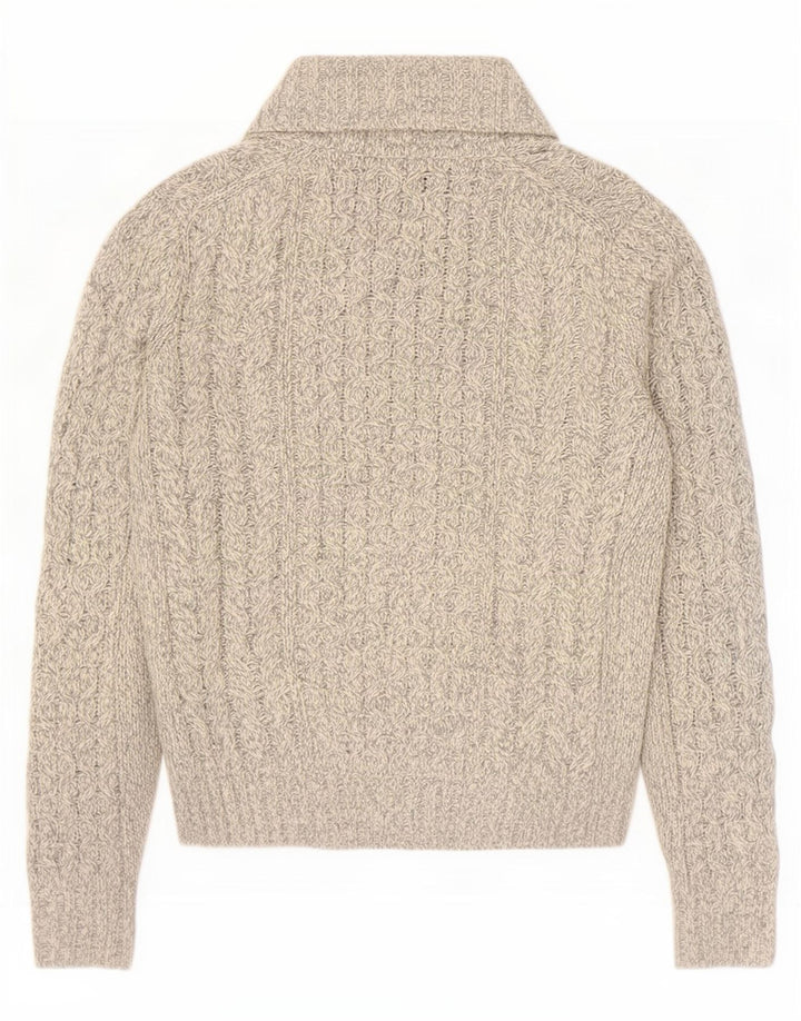 Gap Herre Shawl Neck Jumper Sweater Small Grey Flecked Acryl