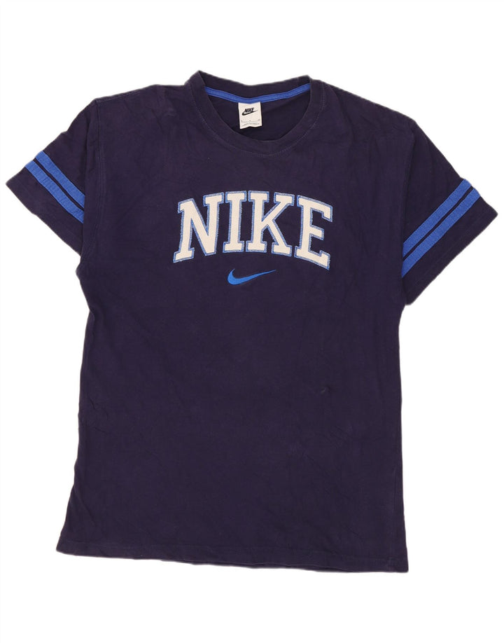 NIKE grafisk T-shirt top til mænd, lille marineblå