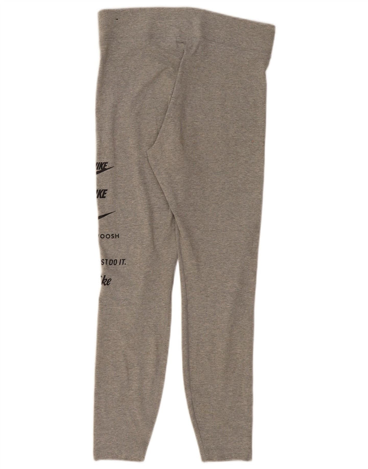 NIKE Grafiske Leggings til kvinder UK 14 Stor grå bomuld