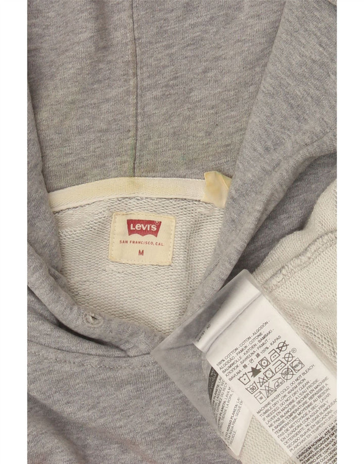 Levi's Grafisk hættetrøje til mænd mellemgrå flækket bomuld