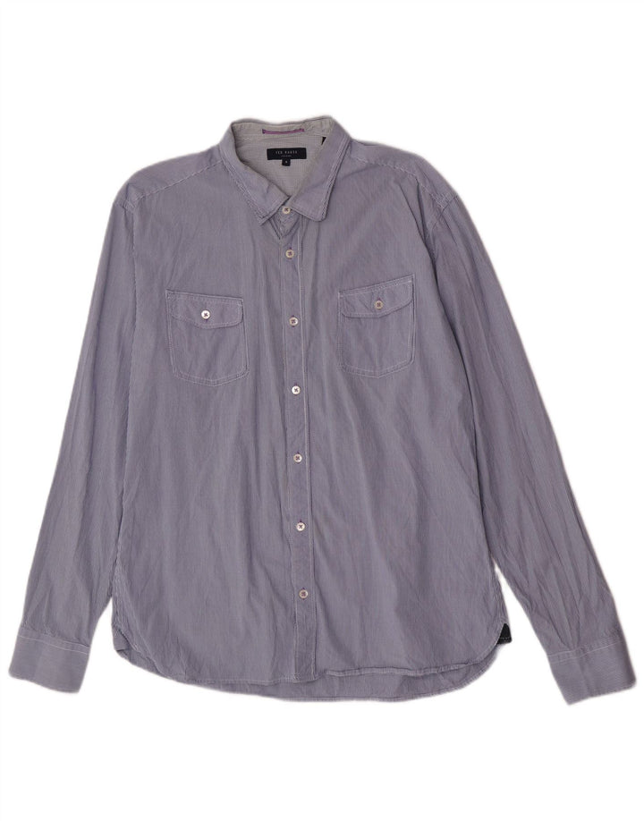 Ted Baker Herreskjorte str. 6 2XL Navy Blue Check