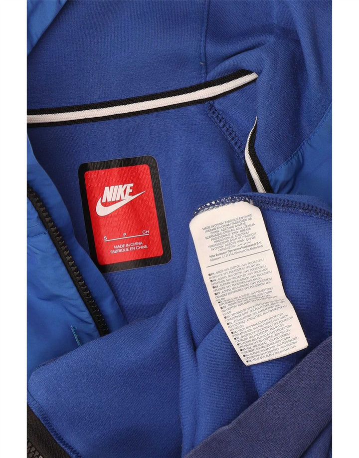 Nike Hættetrøje med lynlås til mænd, lille blå Colourblock Bomuld