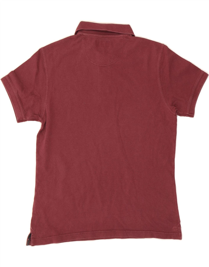 BARBOUR Mens Polo Shirt Medium Burgundy Cotton Vintage Barbour and Second-Hand Barbour from Messina Hembry 
