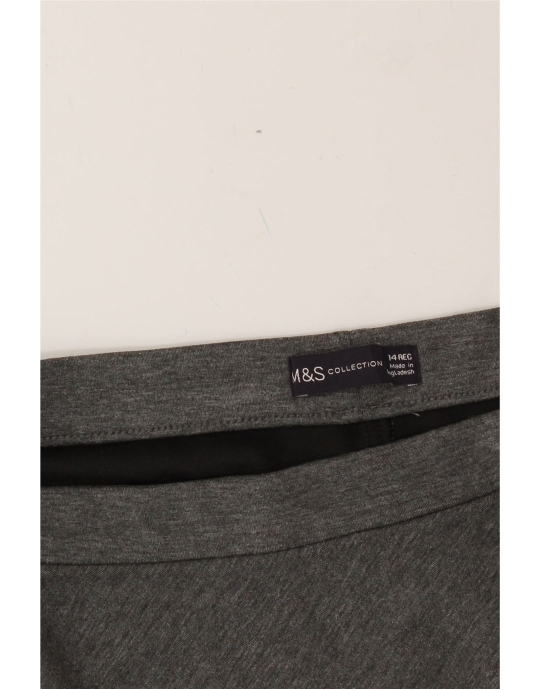 MARKS & SPENCER Womens A-Line Skirt UK 14 Large W32 Grey Vintage Marks & Spencer and Second-Hand Marks & Spencer from Messina Hembry 