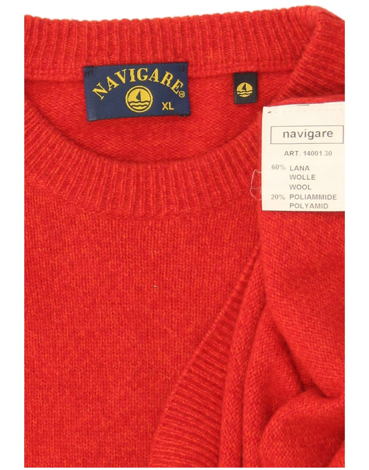 Navigare Herre sweater med rund hals XL rød uld