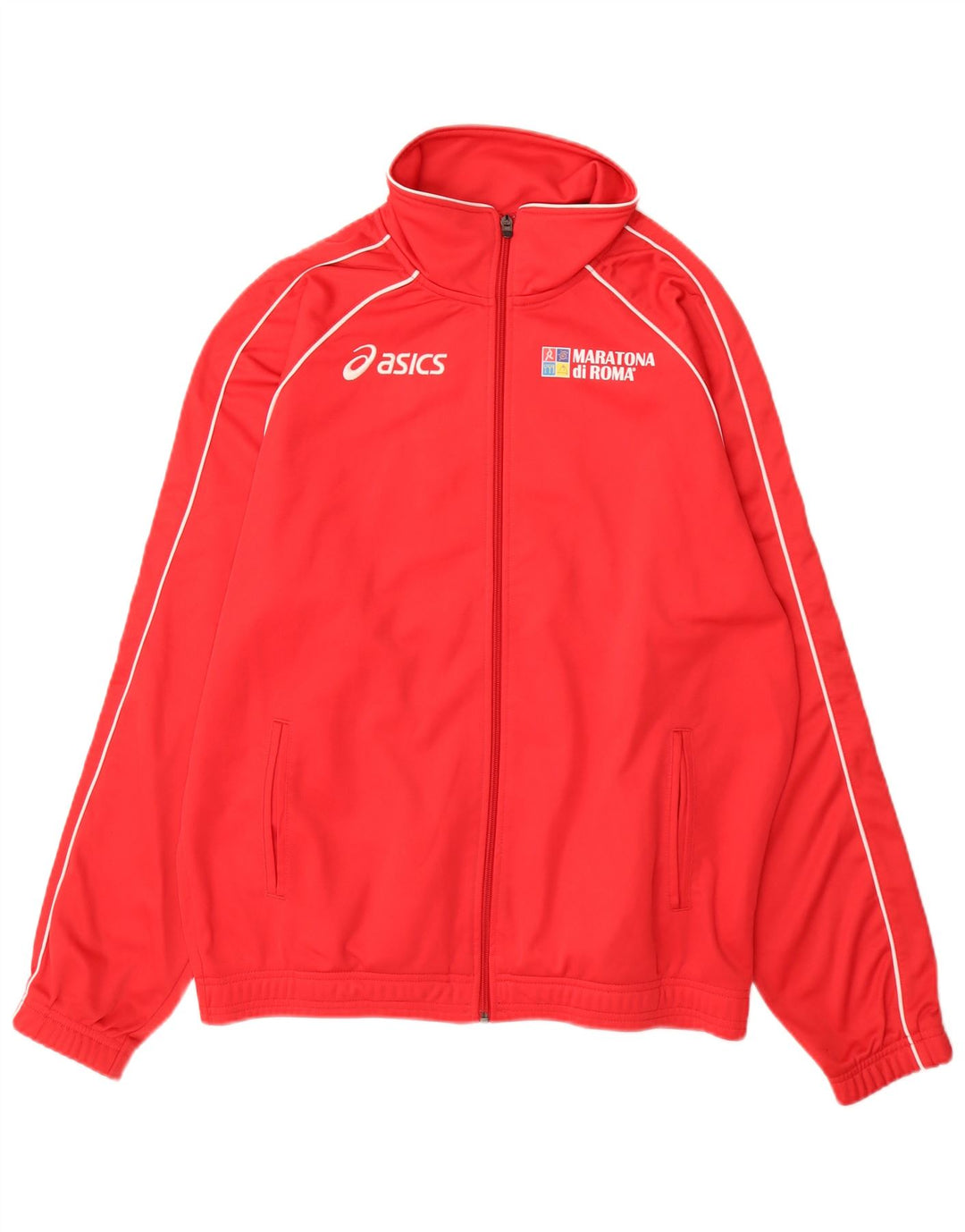 Asics Herre grafisk træningsdragt Topjakke Stor Rød Polyester
