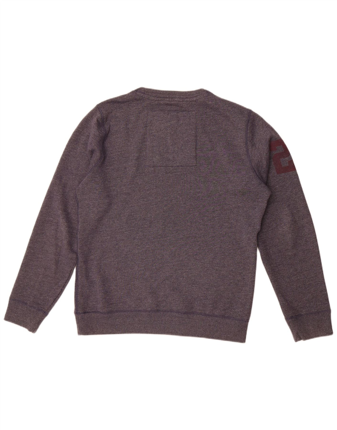 Superdry grafisk sweatshirt til mænd, stor marineblå flækket bomuld