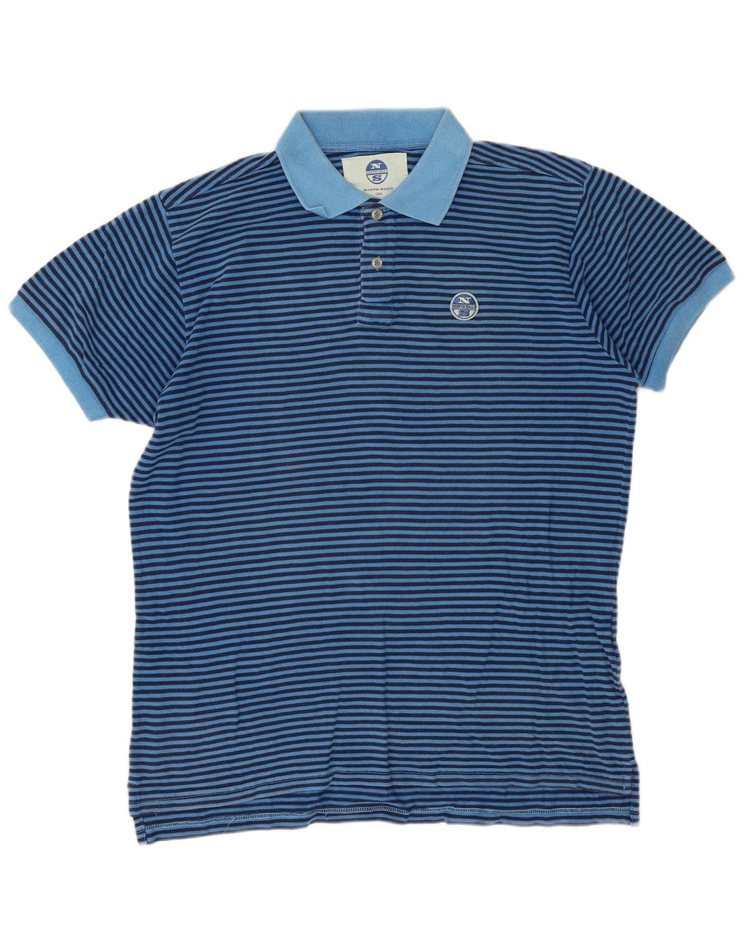North Sails Herre poloshirt Stor blå stribet bomuld