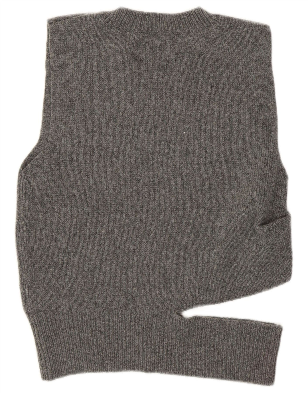 Zara Womens Crop Vest Tank Top UK 10 Small Grey Wool