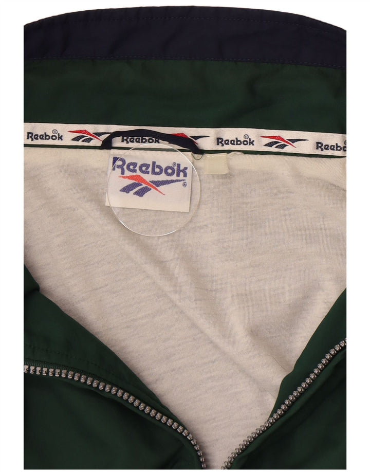 Reebok Herre grafisk træningsdragt Topjakke XL Grøn Colourblock