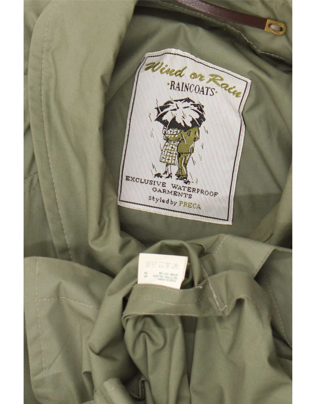 Preca Regnfrakke til mænd UK 42 XL Khaki Polyester