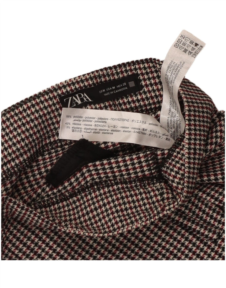 ZARA Slim Suit Bukser til kvinder Medium W28 L27 Flerfarvet Houndstooth