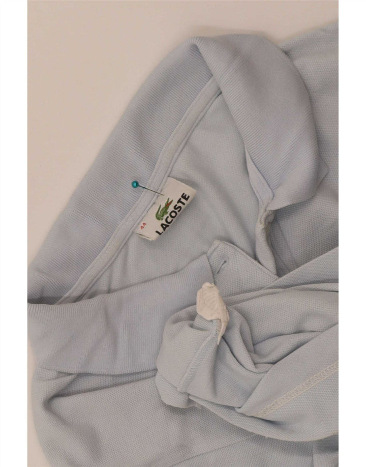Lacoste Womens Crop Polo Shirt Størrelse 44 Stor Blå Bomuld