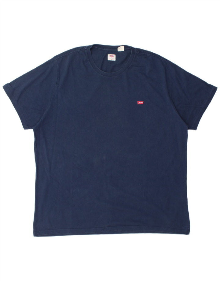 LEVI'S T-shirt top til mænd 2XL marineblå bomuld