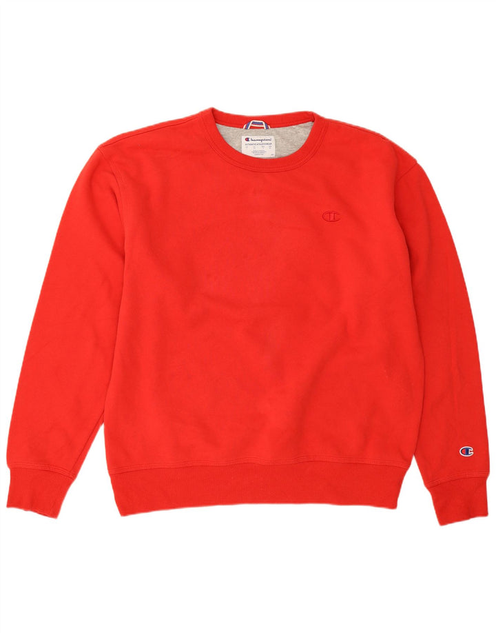 Champion Herre Sweatshirt Jumper Large Rød