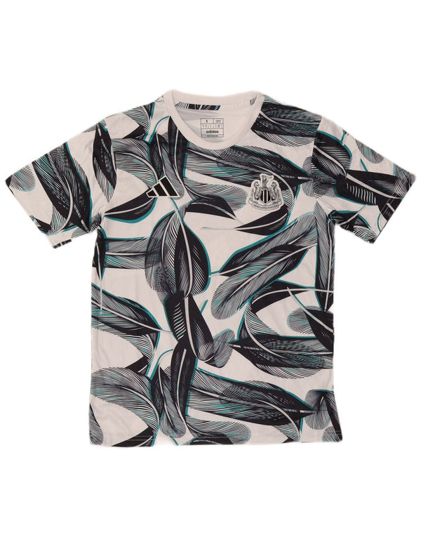 Adidas Herre Newcastle United Slim Fit Grafisk T-Shirt Top Lille Hvid