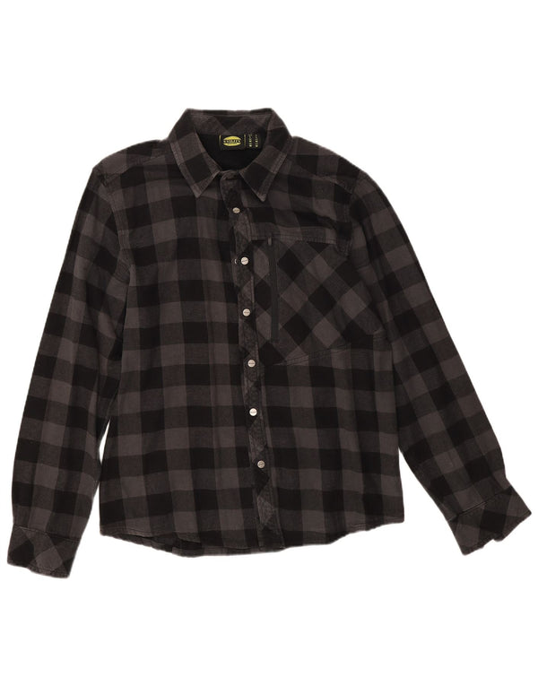 Diadora Dame Flanell Shirt UK 18 XL Grå Gingham Bomuld
