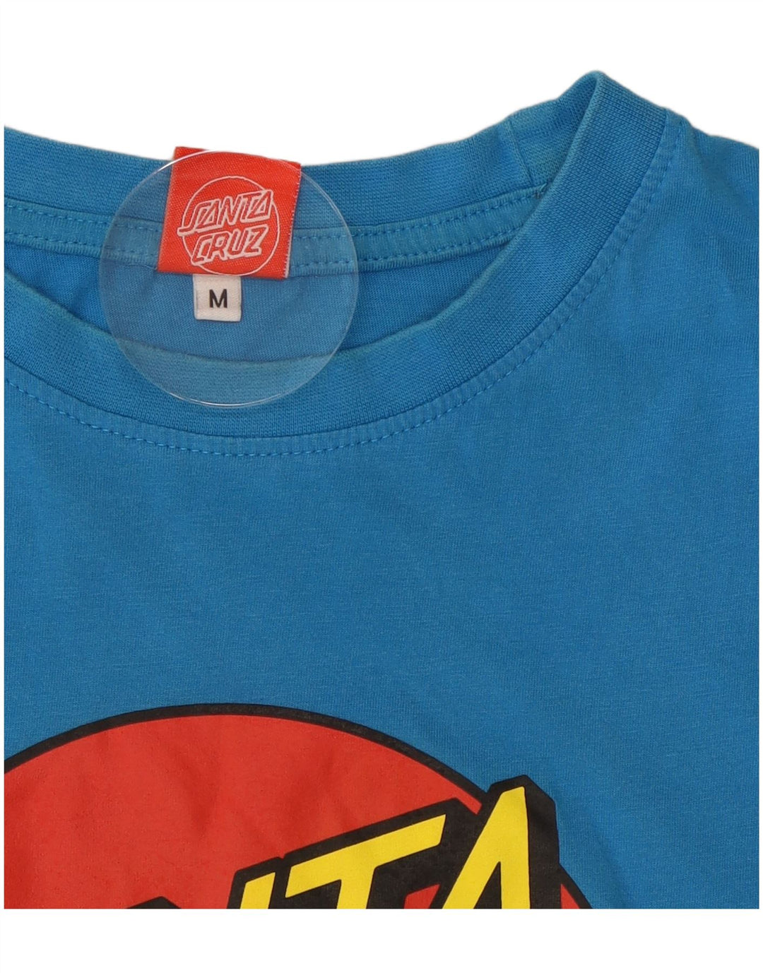 Santa Cruz Herre grafisk T-shirt Top Medium Blue Bomuld