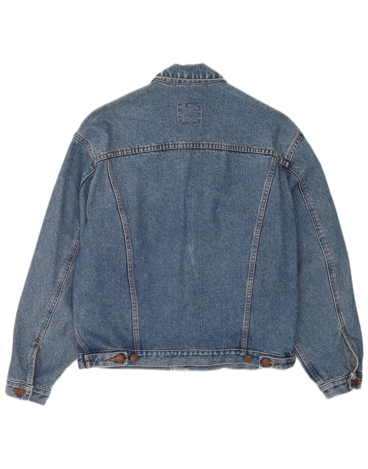 Benetton Herre Loose Fit denimjakke IT 44 XS Blå Bomuld