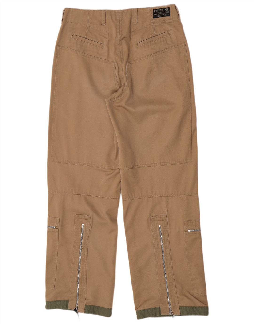 Dockers Herre Khakis Straight Cargo Bukser W34 L34 Beige Polyester
