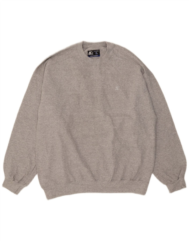 Starter Herre Crew Neck Jumper Sweater Large Grå Flecked