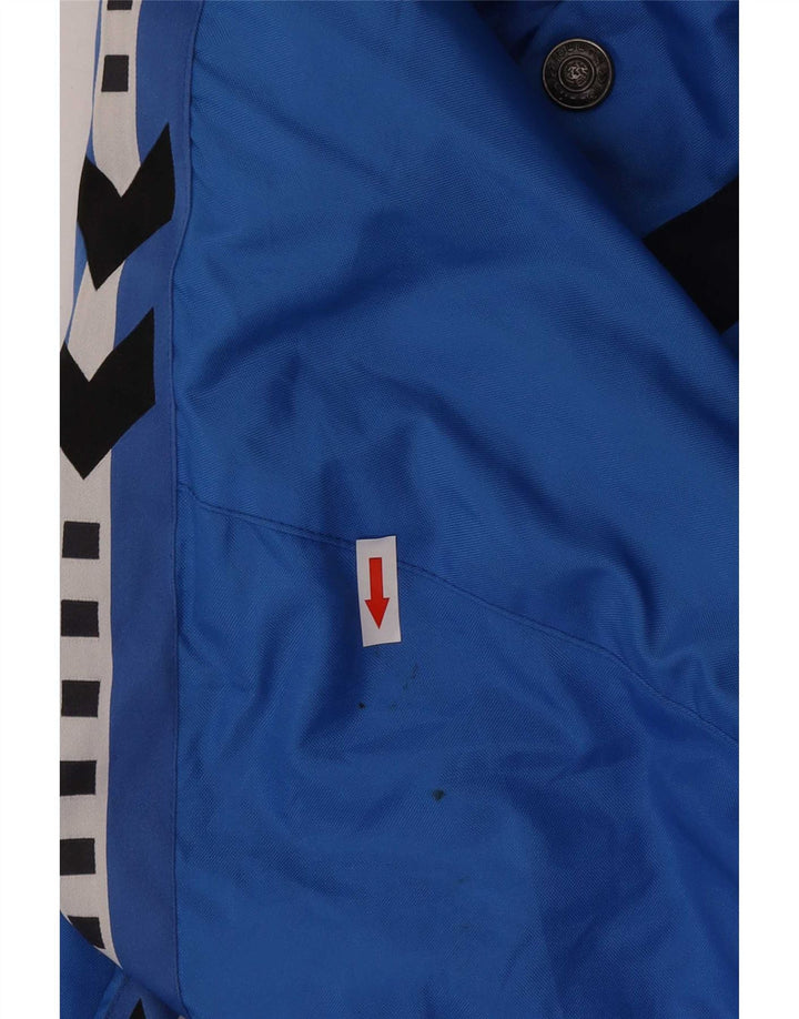 Hummel Herre Loose Fit Graphic Windbreaker Jacket UK 38 Medium Blue