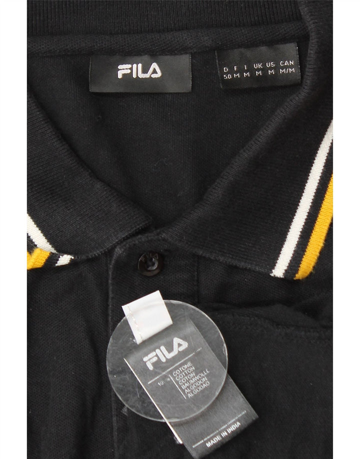 Fila Langærmet Polo Shirt til mænd Medium Sort Bomuld
