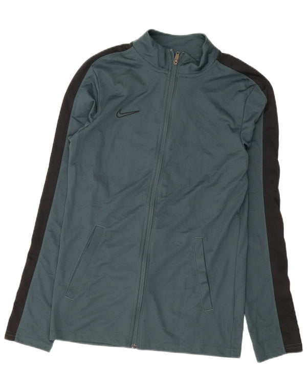 Nike Herre Dri Fit Slim træningsdragt Topjakke UK 10 Small Green Colourblock