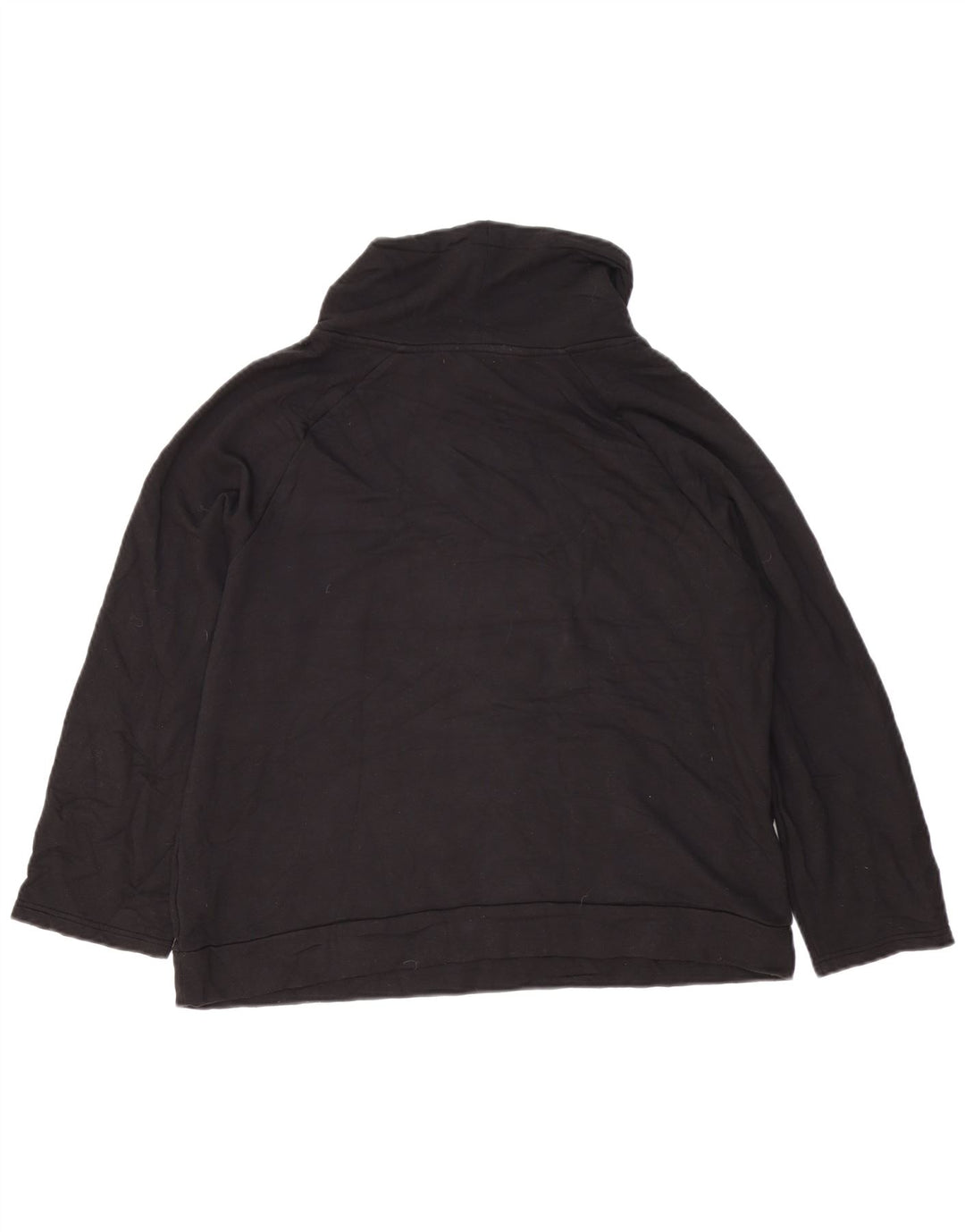 Fat Face Dame Oversized Roll Neck Sweatshirt Jumper UK 10 Small Black