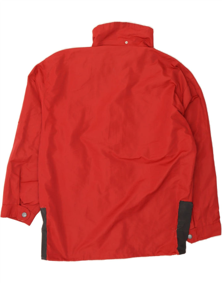 GEO SPIRIT Mens Windbreaker Jacket UK 40 Large Red Colourblock Polyester Vintage Geo Spirit and Second-Hand Geo Spirit from Messina Hembry 