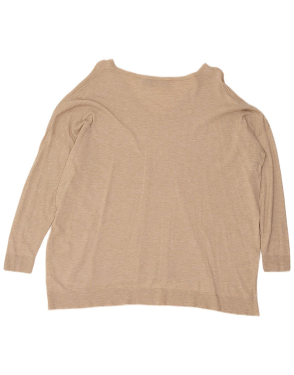 Polo Ralph Lauren Dame Oversized V-hals sweater UK 10 Small Beige