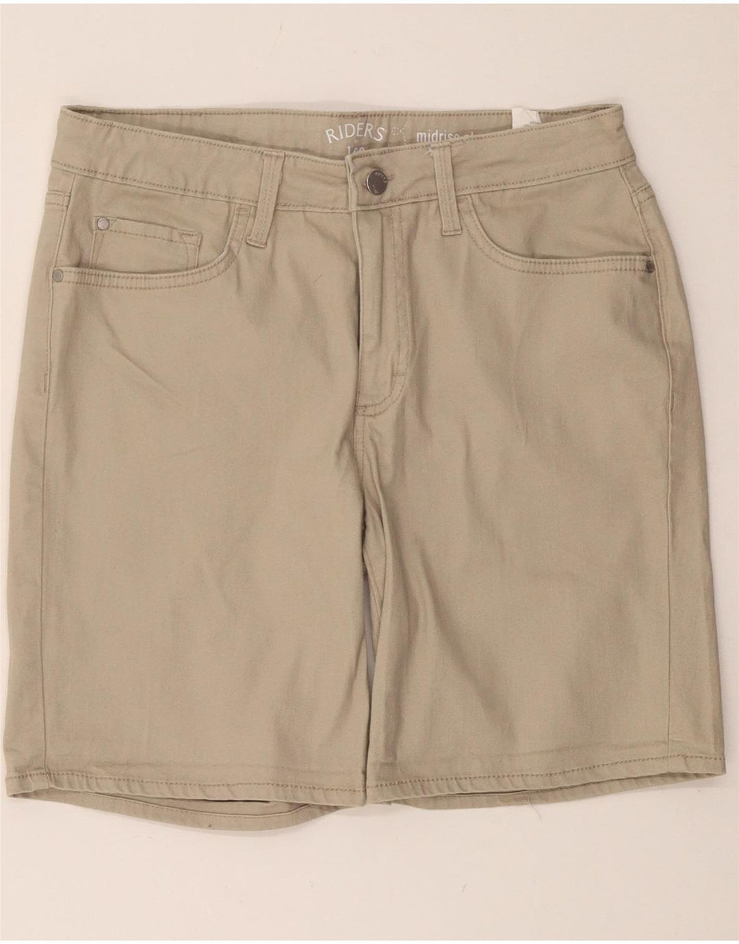 Lee Womens Riders Mellemhøje Casual Shorts W30 Medium Beige Bomuld