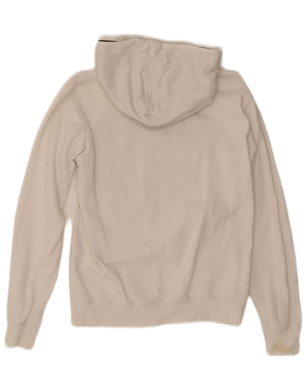 Champion Dame Grafisk Hoodie Jumper UK 14 Medium Sort Bomuld