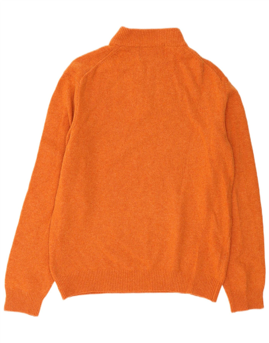 RIFLE Herre Zip Neck Jumper Sweater Medium Orange Uld