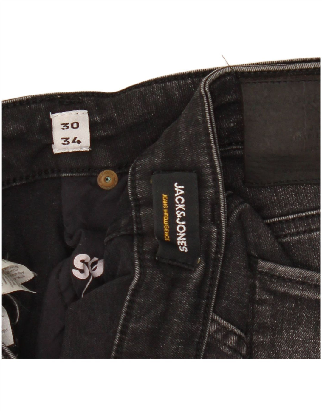 Jack & Jones Herre Slim Jeans W30 L34 Sort Bomuld