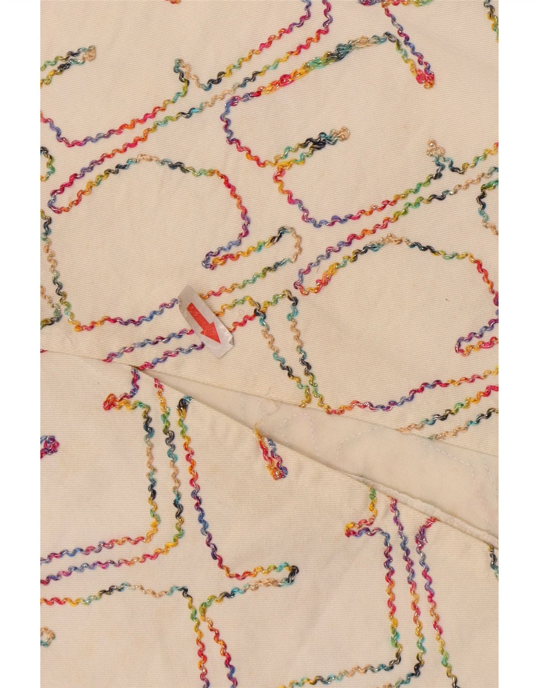 Vintage Midi-nederdel til kvinder W26 Small Off White Geometrisk