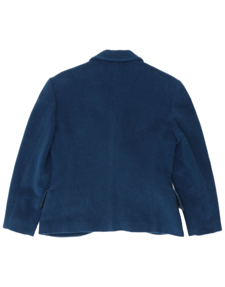 Vintage Dame Dobbeltradet Blazer Jacket IT 46 Large Navy Blue