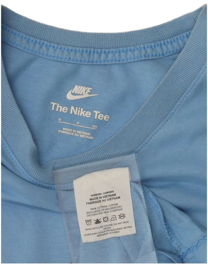 Nike grafisk t-shirt top til mænd, lille blå bomuld