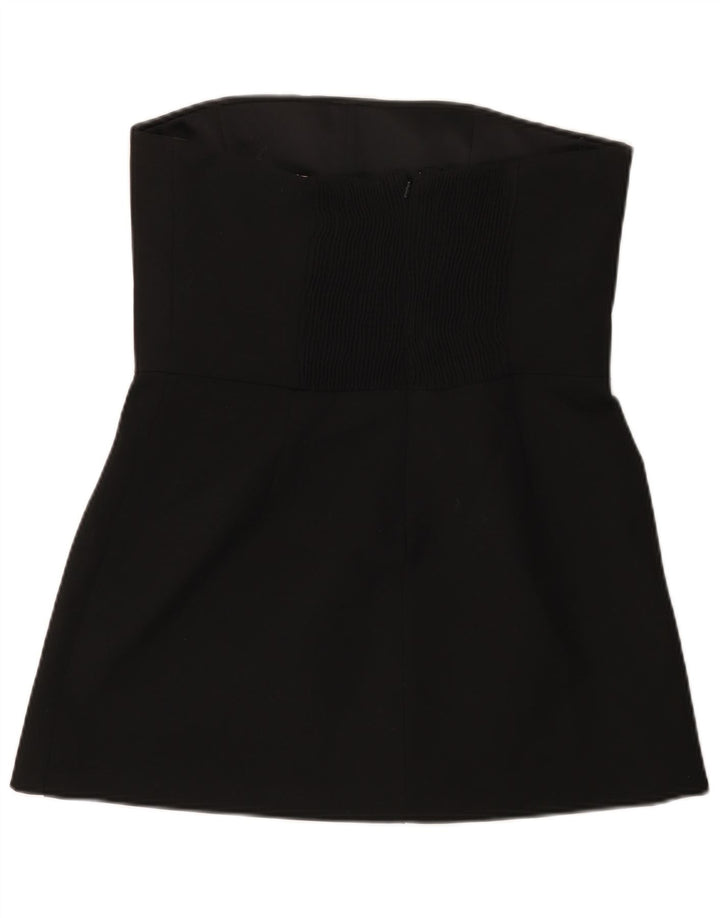 Zara Dame Stropløs Top UK 18 XL Sort Polyester