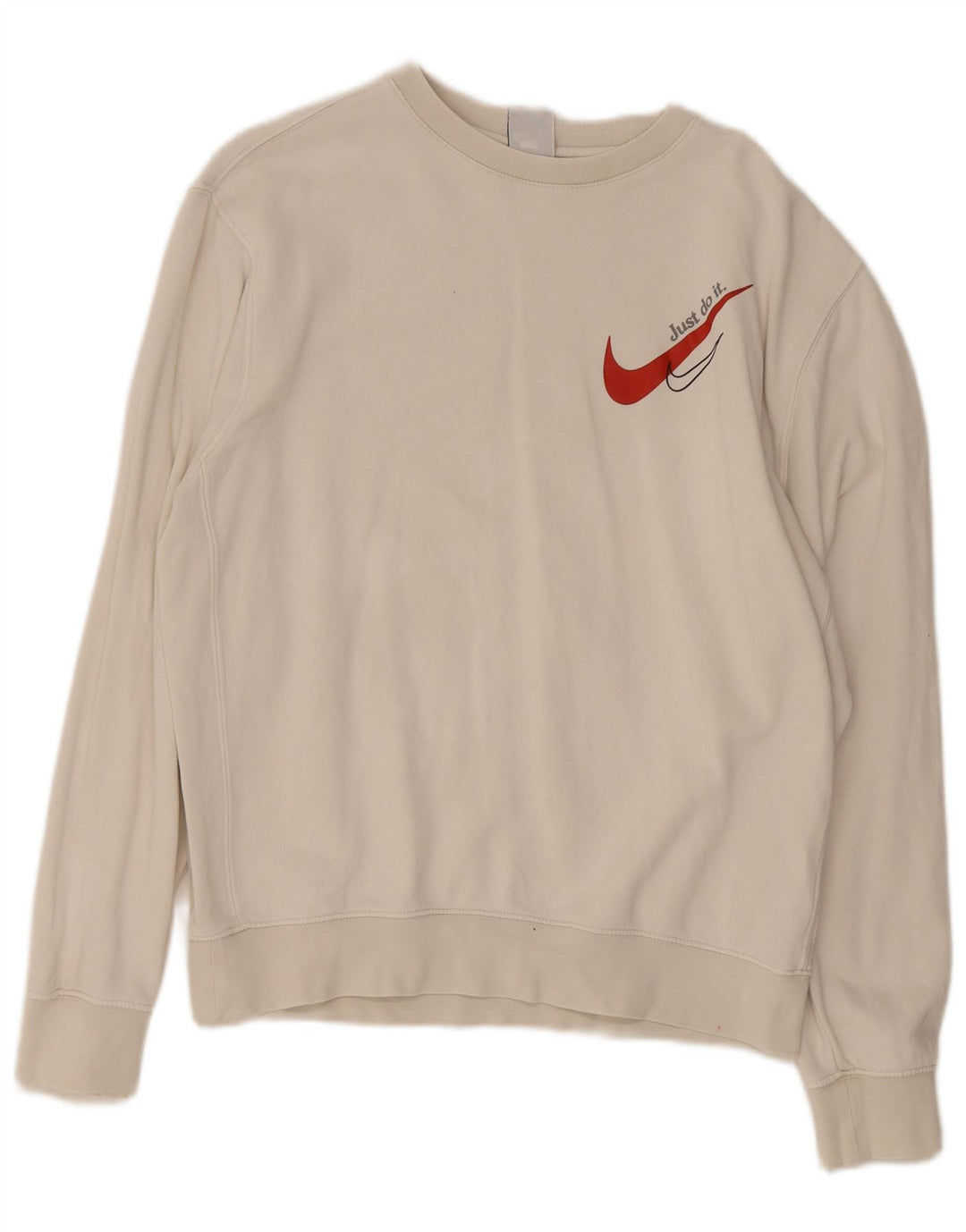 Nike Herre grafisk sweatshirt Jumper Medium Hvid Bomuld
