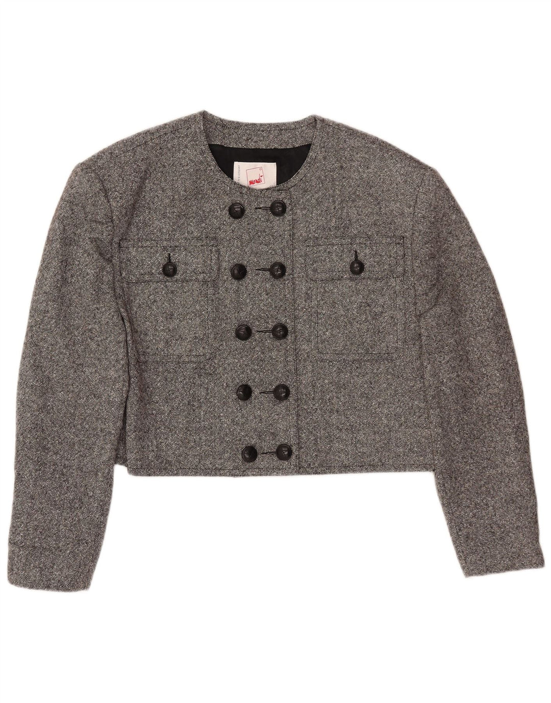 MONDI dobbeltradet bolerojakke til kvinder EU 42, stor grå uld