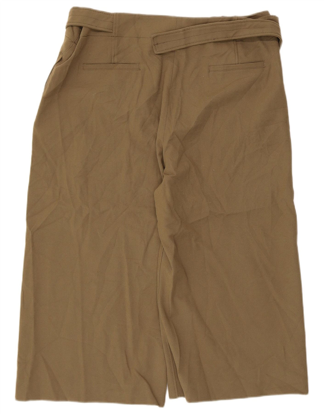 Zara Dame Capri Bukser 2XL W36 L20 Khaki Polyester