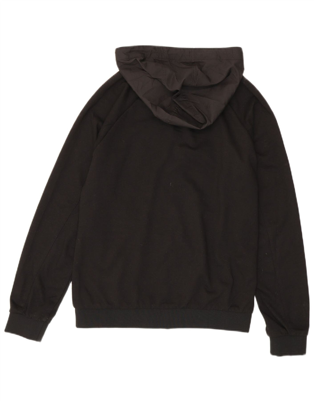 Zara Bomberjakke med hætte til mænd UK 38 Medium Sort Colourblock Polyester